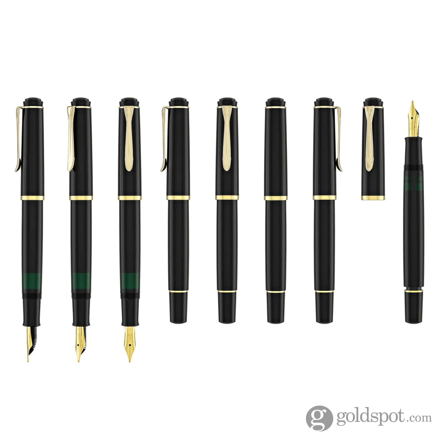 Pelikan M200 Fountain Pen in Black with Gold Trim - Broad Point - Image 8