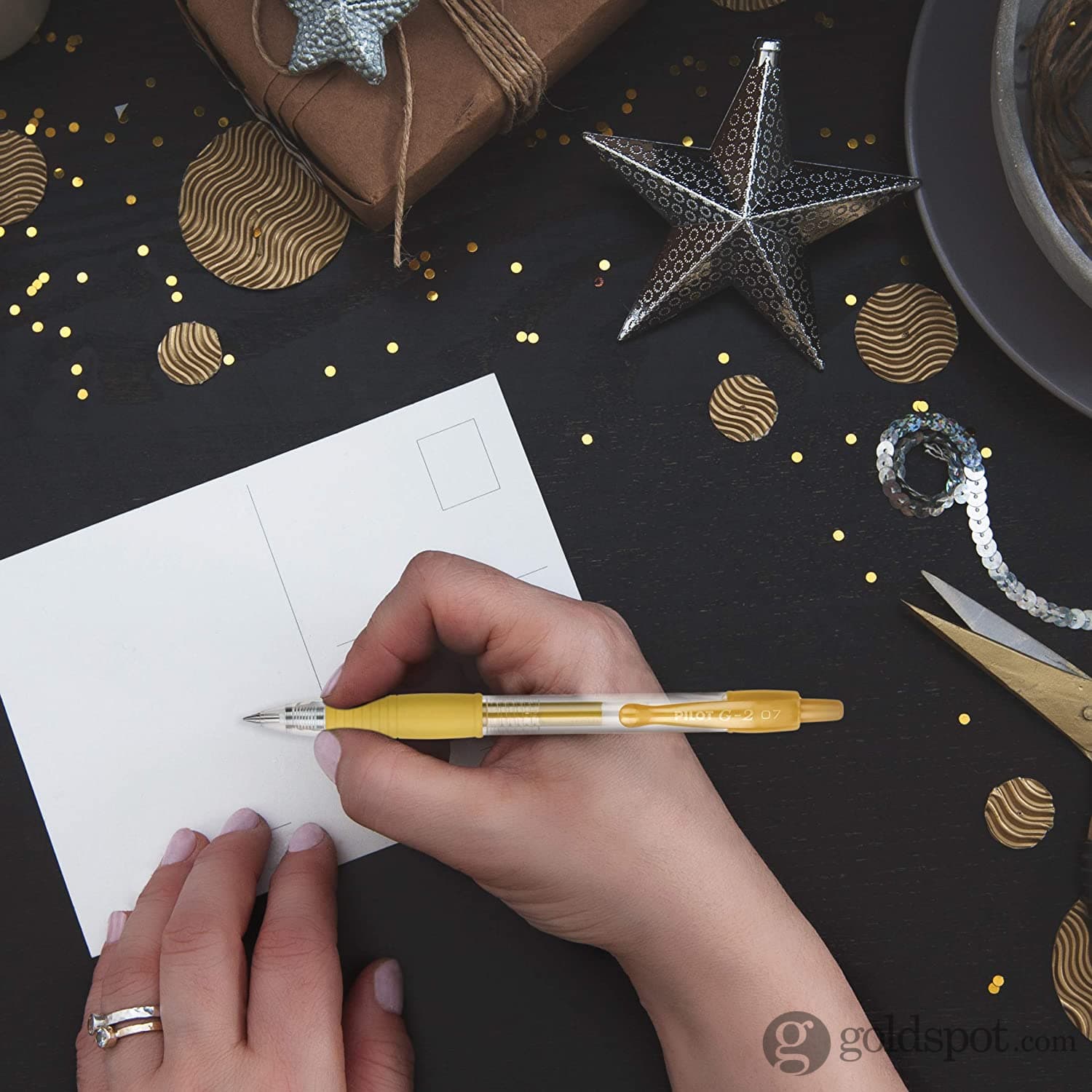 Pilot G2 Retractable Brilliant Metallic Gel Ink Pens in Assorted Colors - Fine Point - Pack of 8 - Image 3