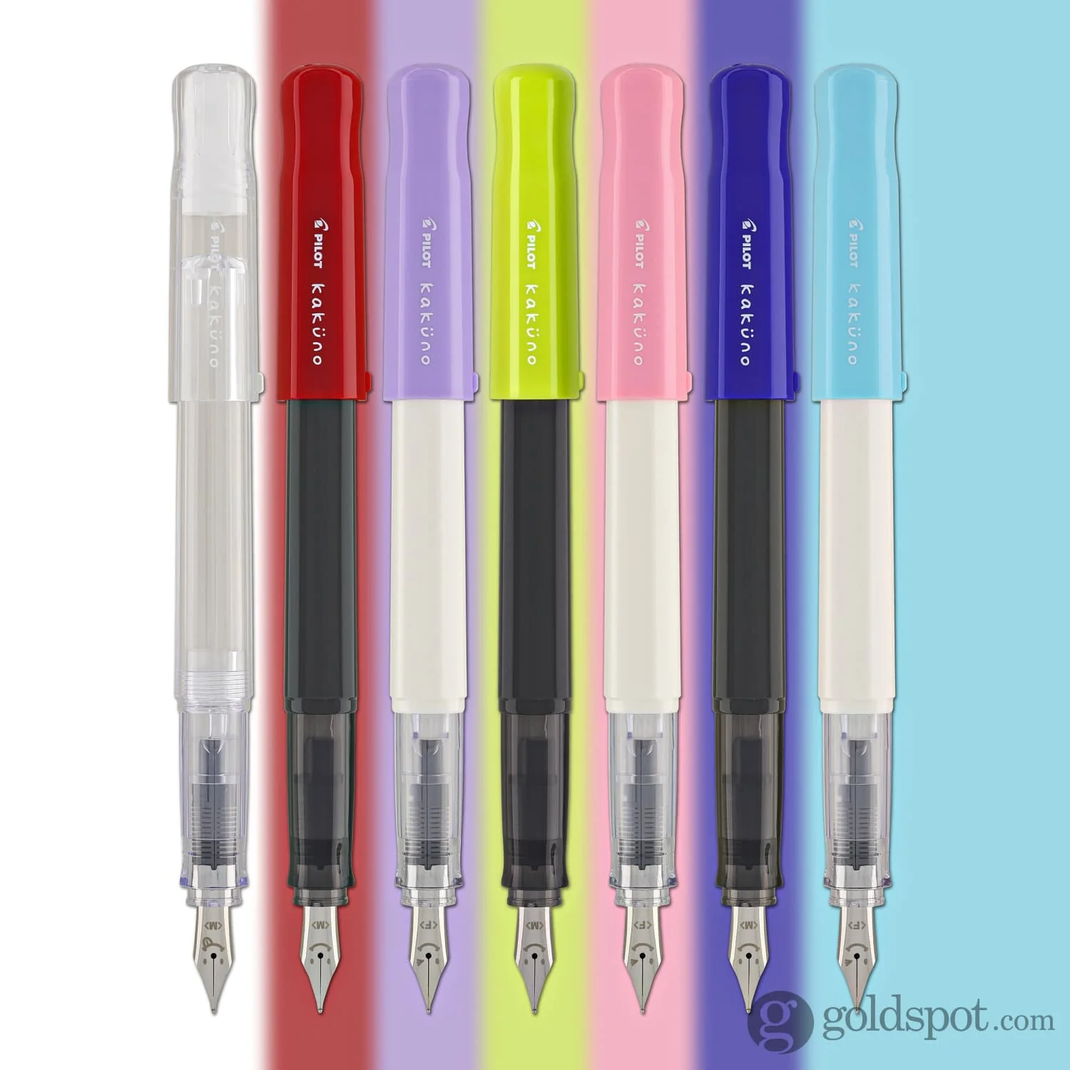 Pilot Kakuno Fountain Pen in Red/Grey - Medium Point - Image 4