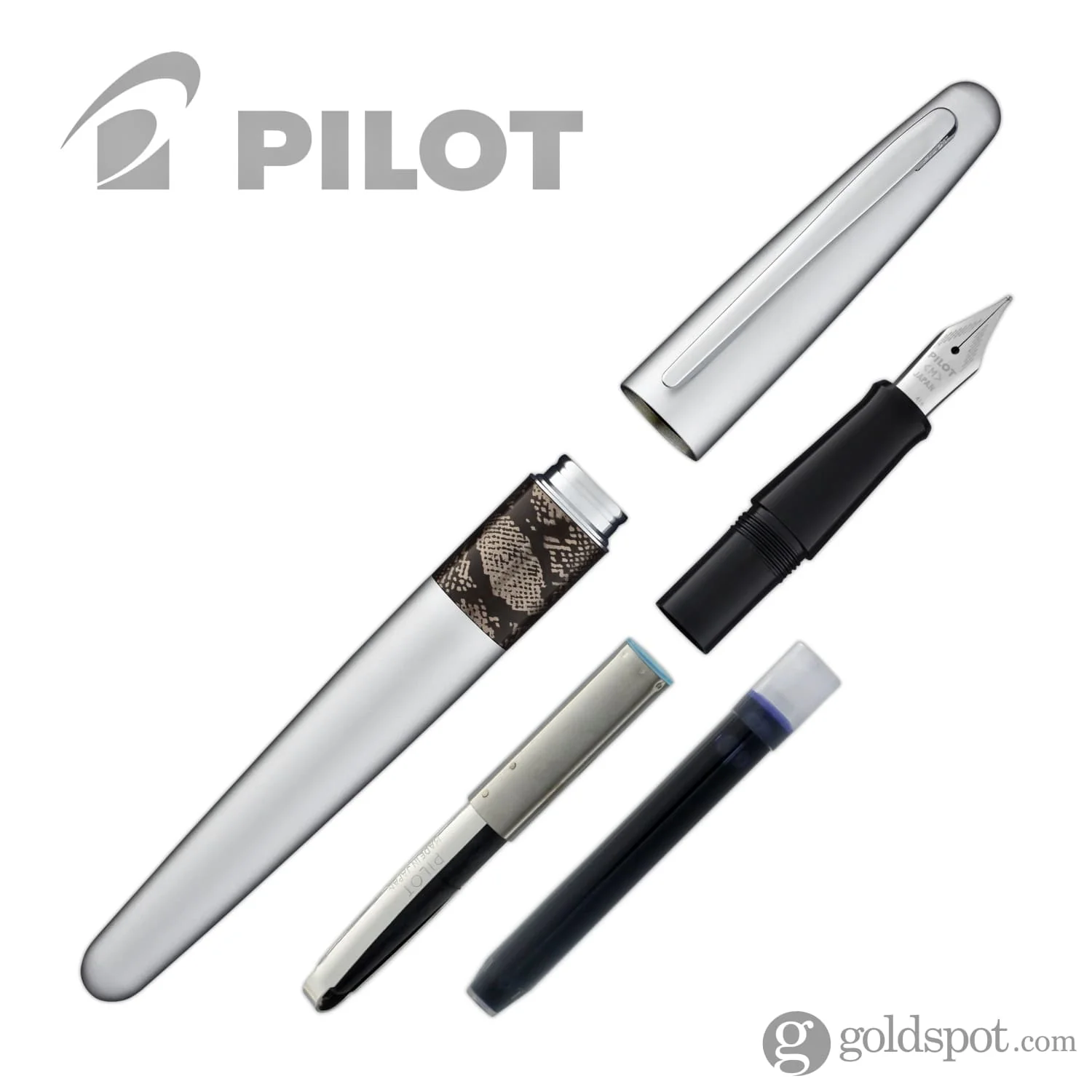 Pilot Metropolitan Animal Fountain Pen in Python Matte Silver - Image 7