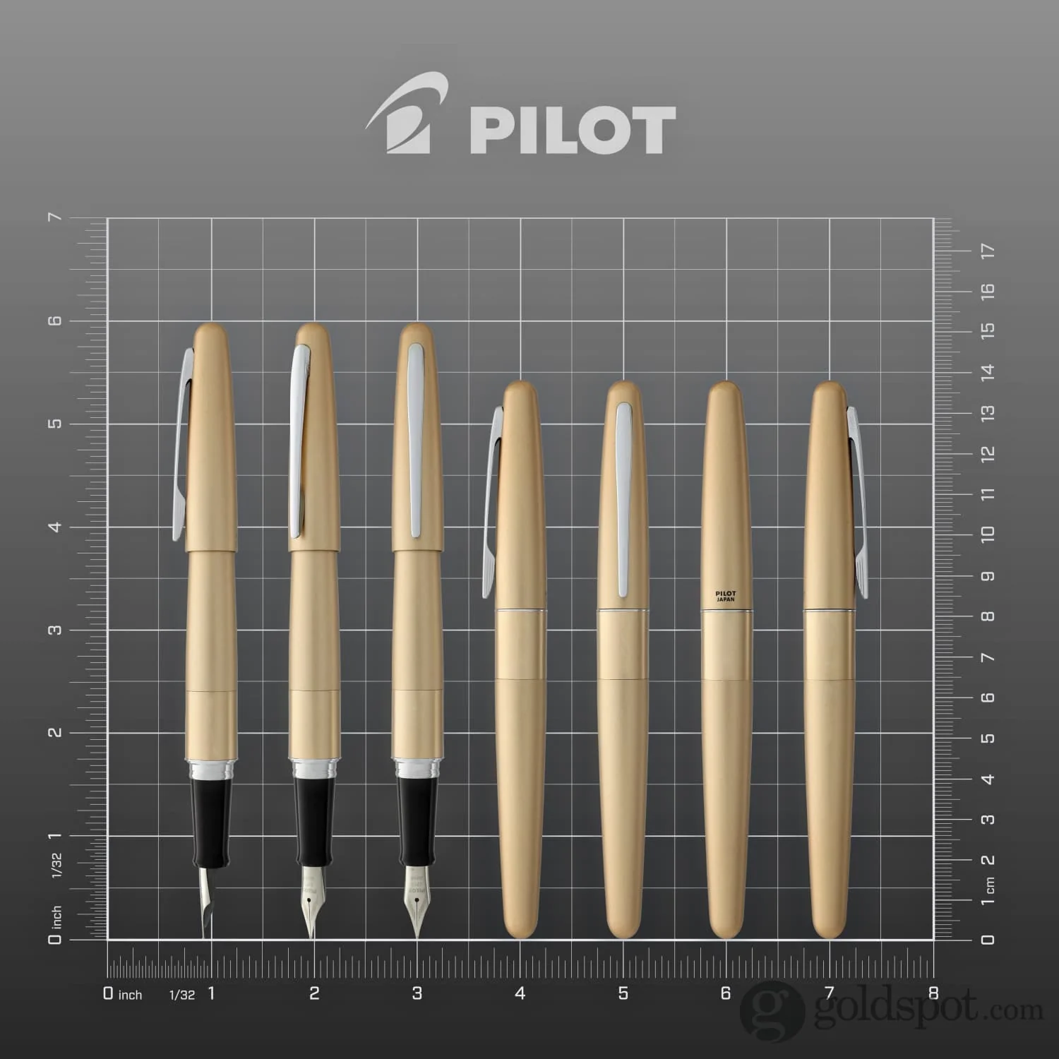 Pilot Metropolitan Classic Fountain Pen in Gold - Image 8