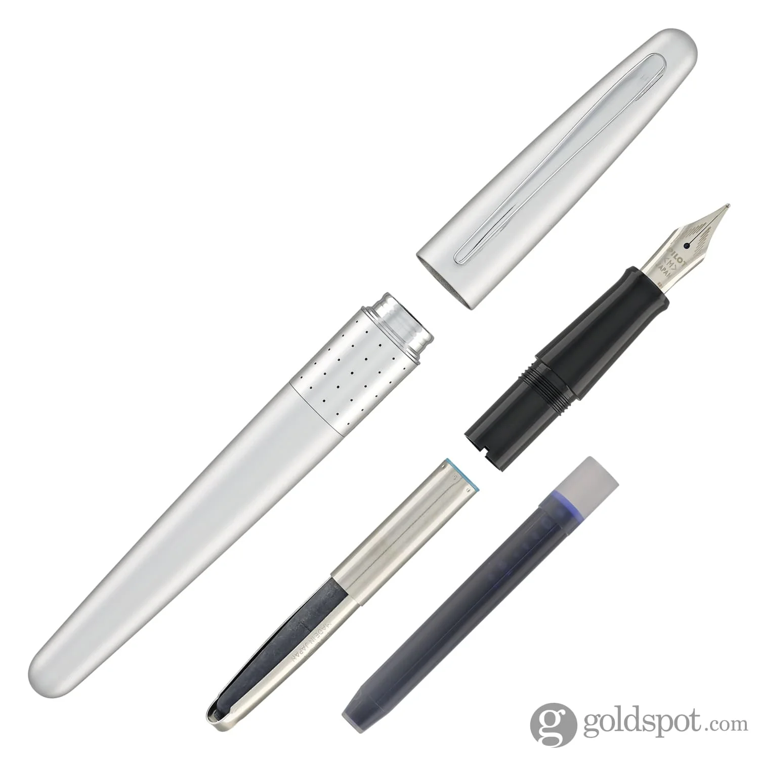 Pilot Metropolitan Fountain Pen in Silver with Dot Pattern - Medium Point - Image 7
