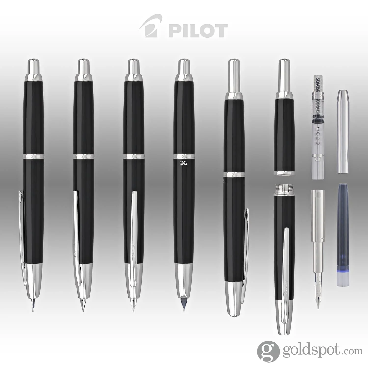 Pilot Vanishing Point Decimo Fountain Pen in Black - 18K Gold - Image 7
