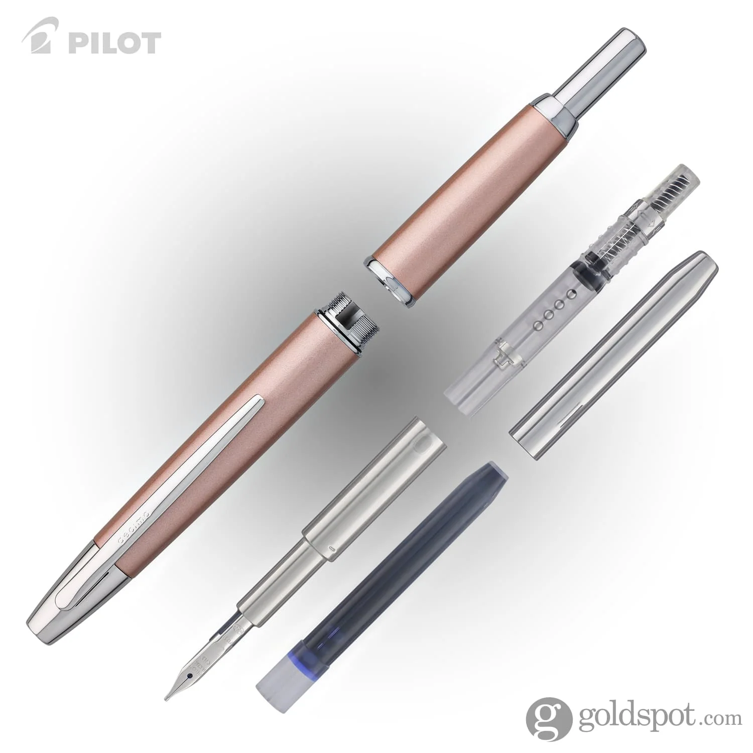 Pilot Vanishing Point Decimo Fountain Pen in Champagne - 18K Gold - Image 6