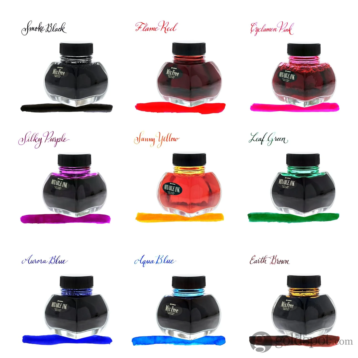 Platinum Mixable Bottled Ink in Aqua Blue - 60 mL - Image 6