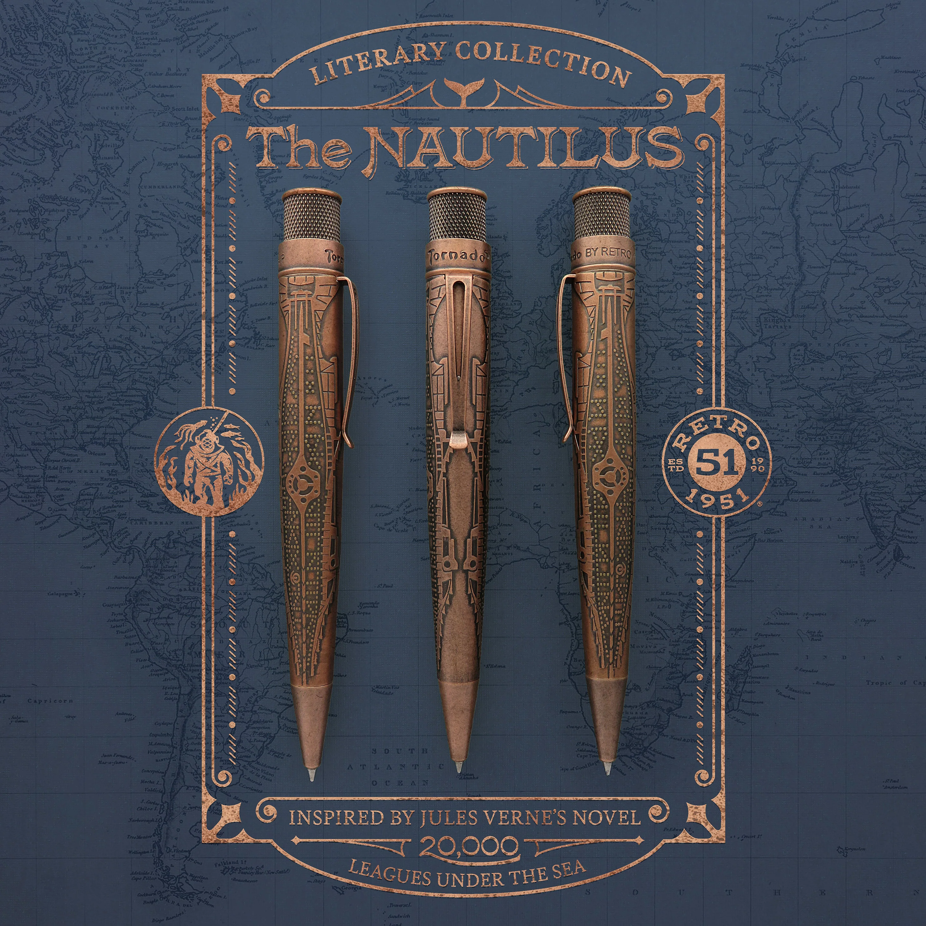 Retro 51 Tornado Big Shot Rollerball Pen in Nautilus - Image 10