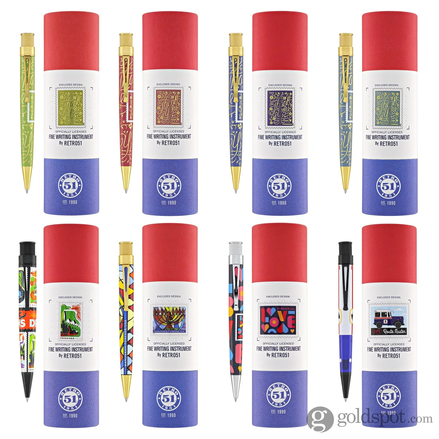 Retro 51 Tornado Big Shot Rollerball Pen USPS Dragons Stamps - Image 12