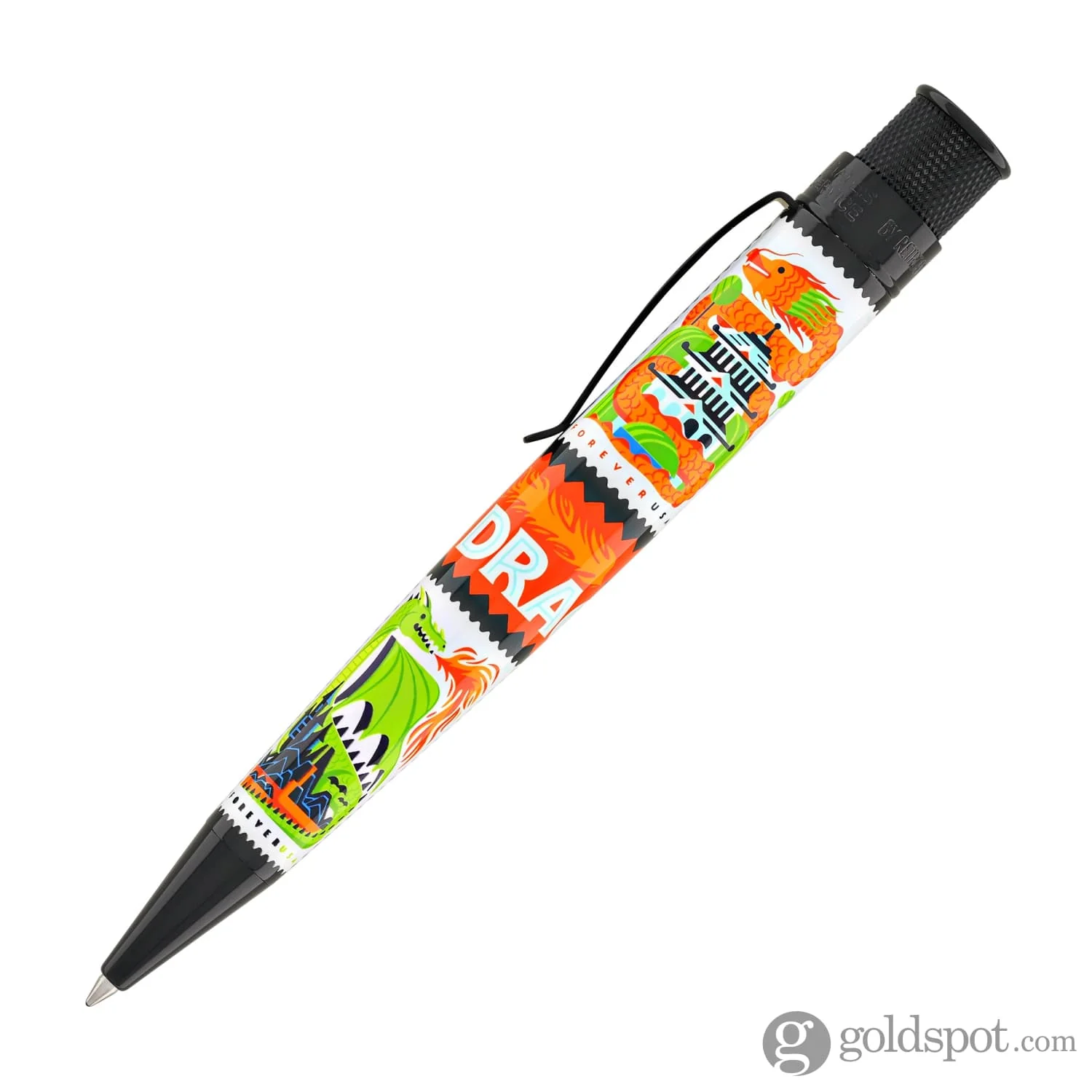 Retro 51 Tornado Big Shot Rollerball Pen USPS Dragons Stamps - Image 3