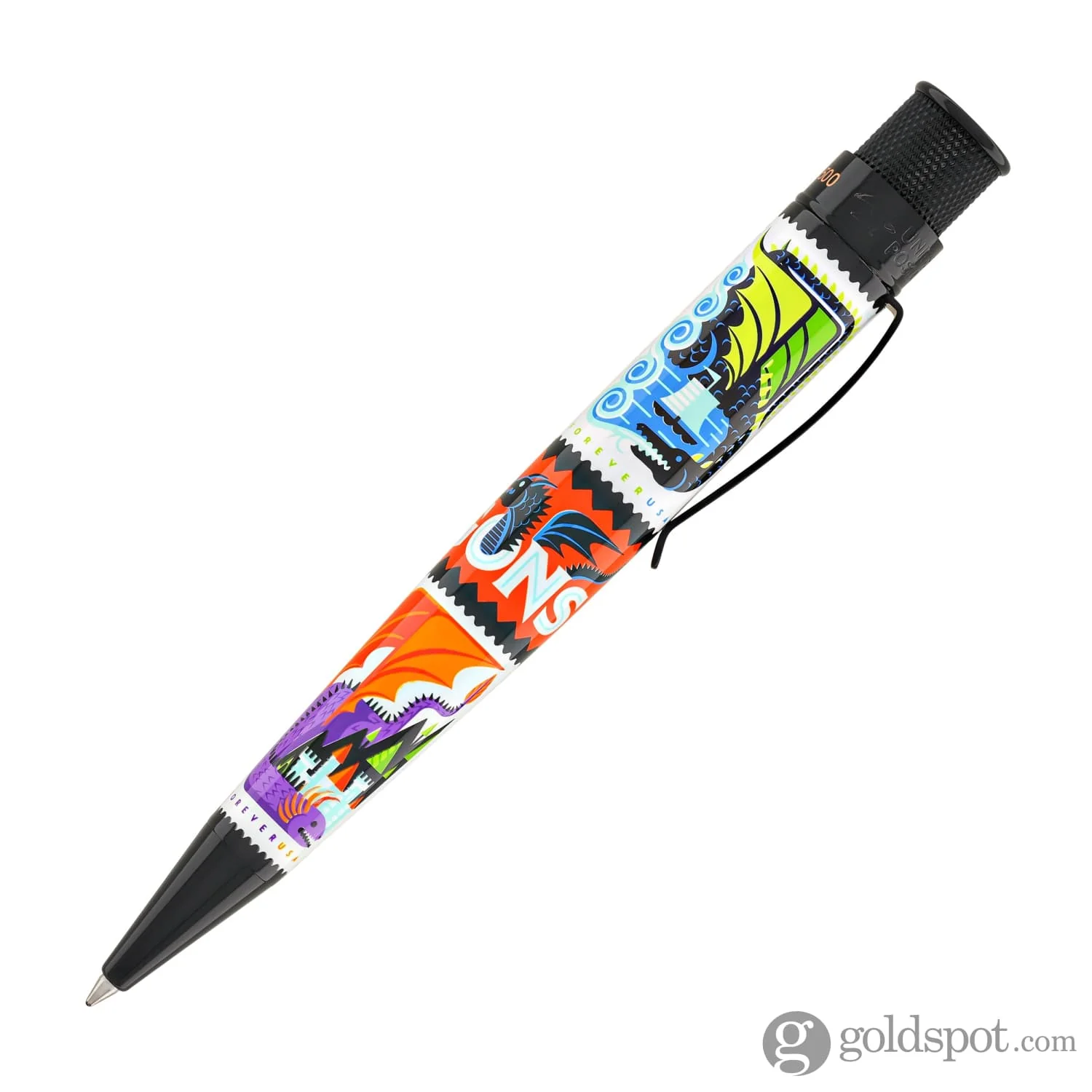 Retro 51 Tornado Big Shot Rollerball Pen USPS Dragons Stamps - Image 4
