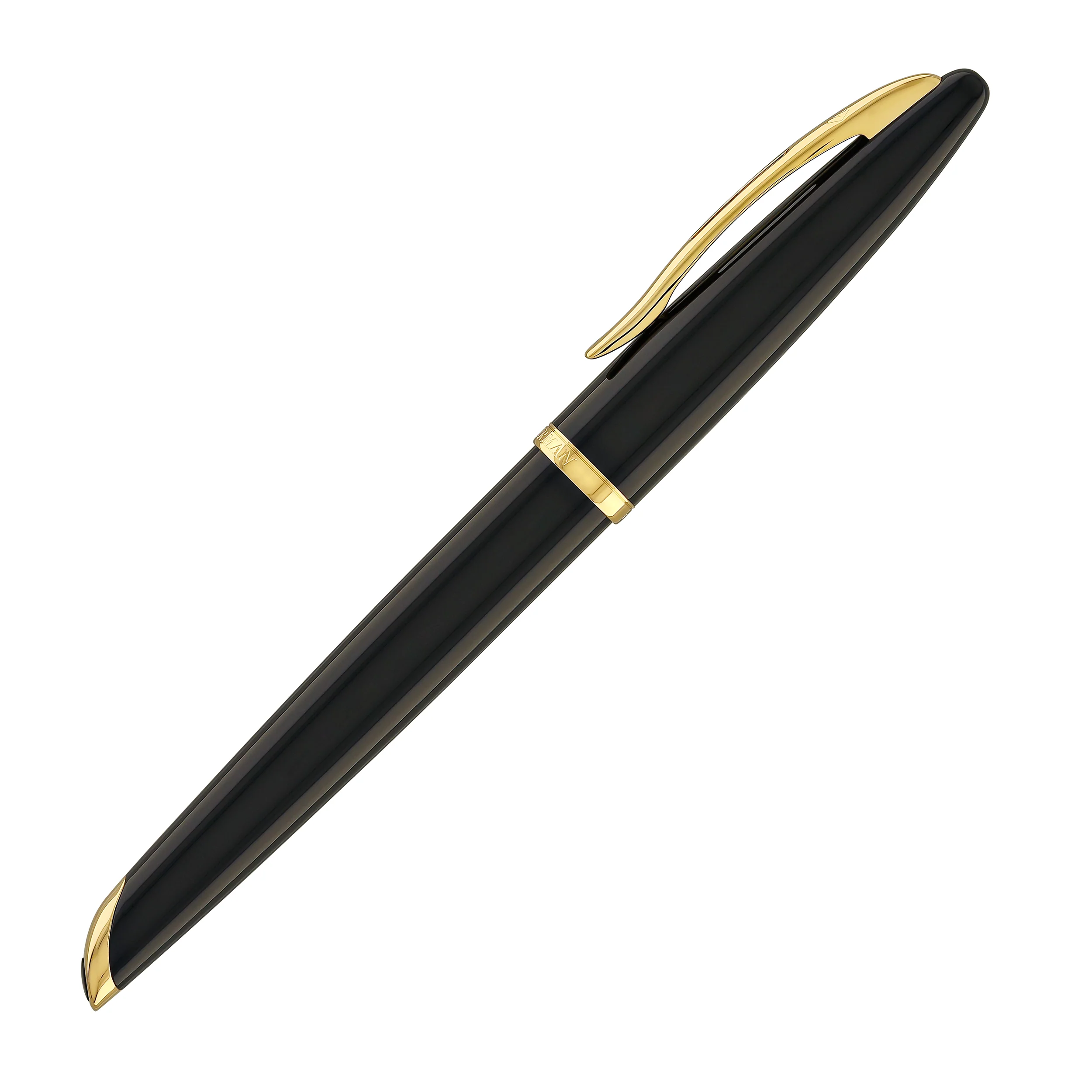 Waterman Carene Fountain Pen in Black Sea with Gold Trim - 18K Gold Medium Point - Image 5