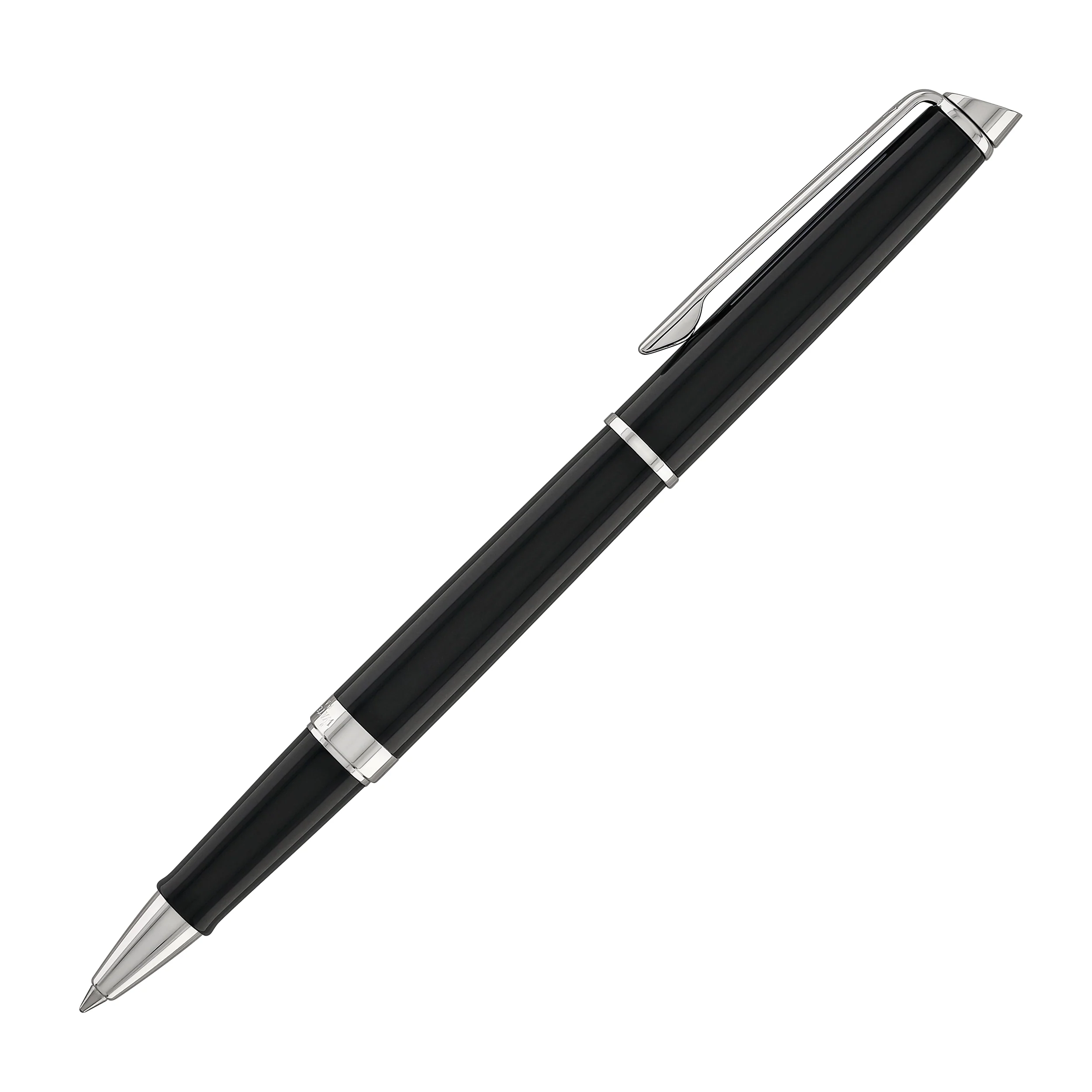 Waterman Hemisphere Rollerball Pen in Black with Chrome Trim - Image 4