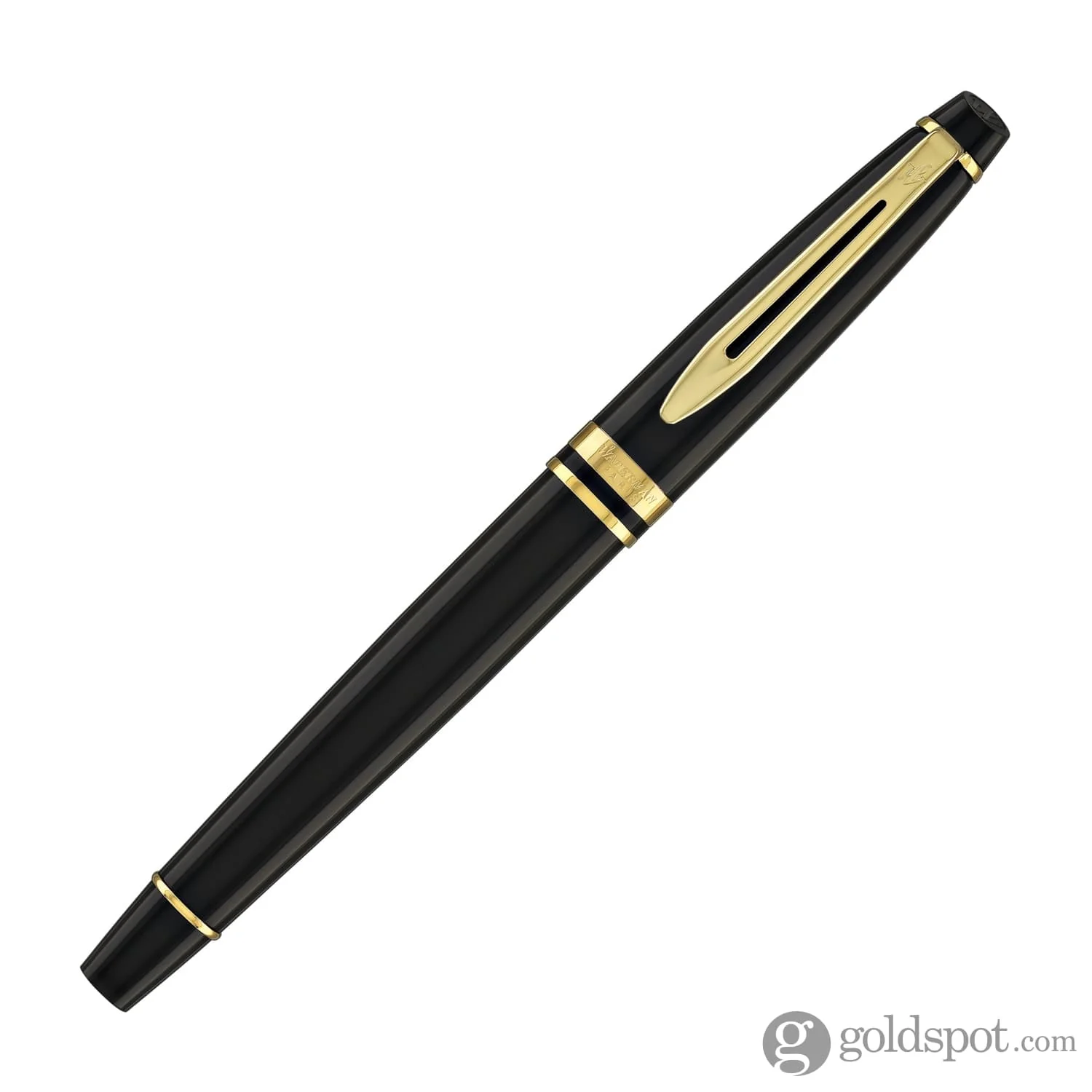 Waterman Expert Rollerball Pen in Black with Gold Trim - Image 4