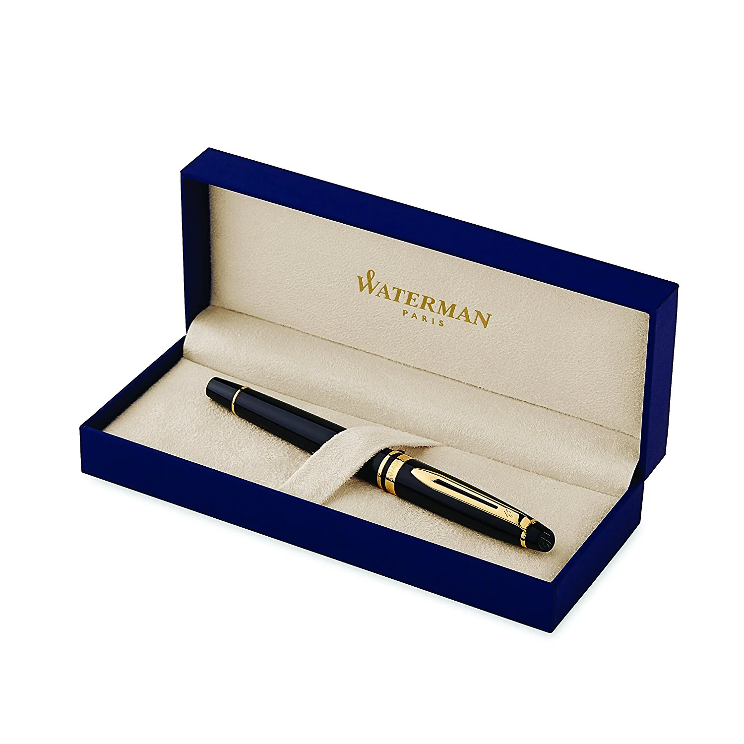 Waterman Expert Rollerball Pen in Black with Gold Trim - Image 9