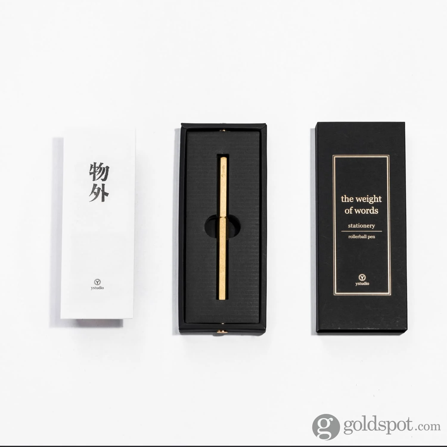 ystudio Classic Rollerball Pen in Brass - Image 4