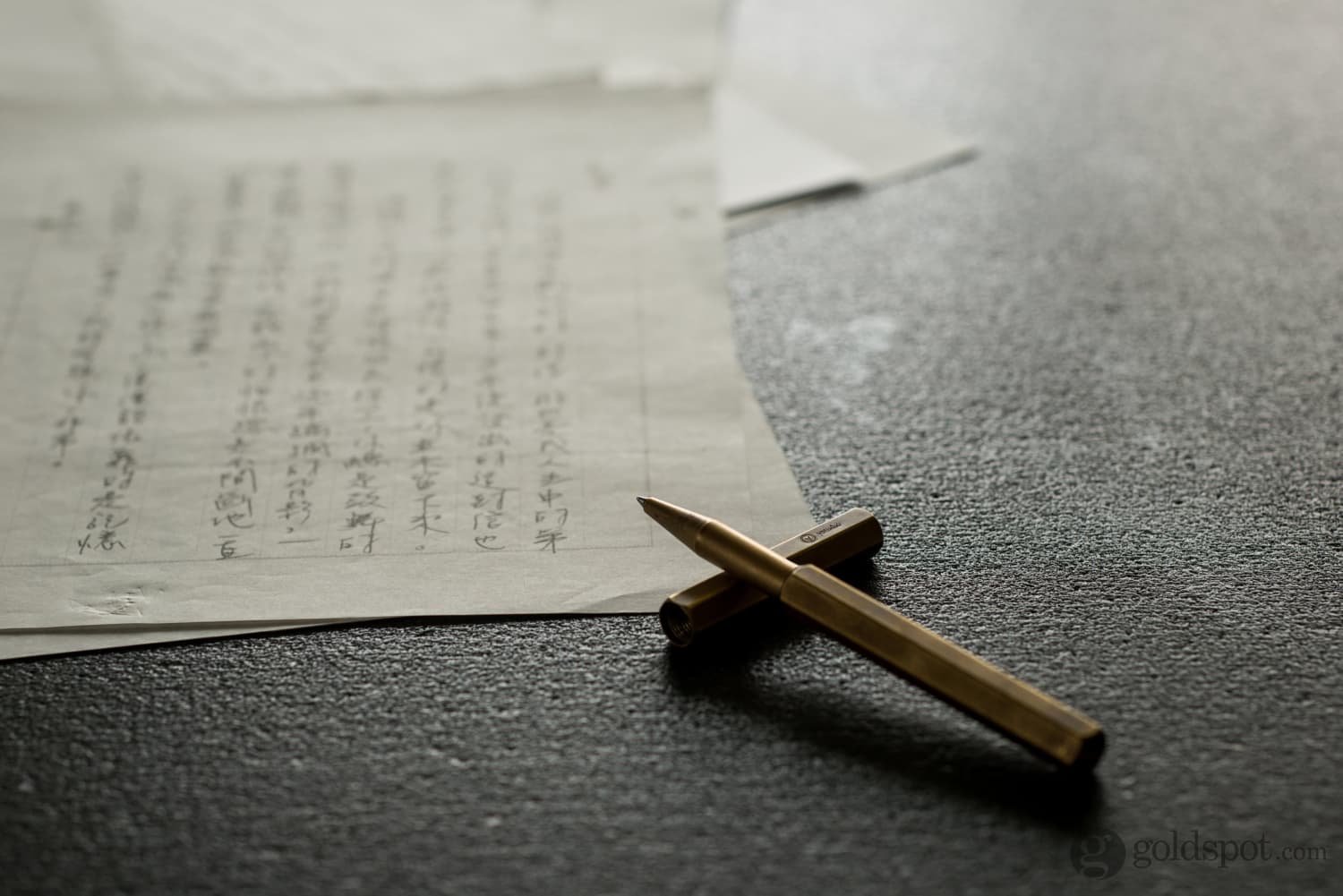 ystudio Classic Rollerball Pen in Brass - Image 5