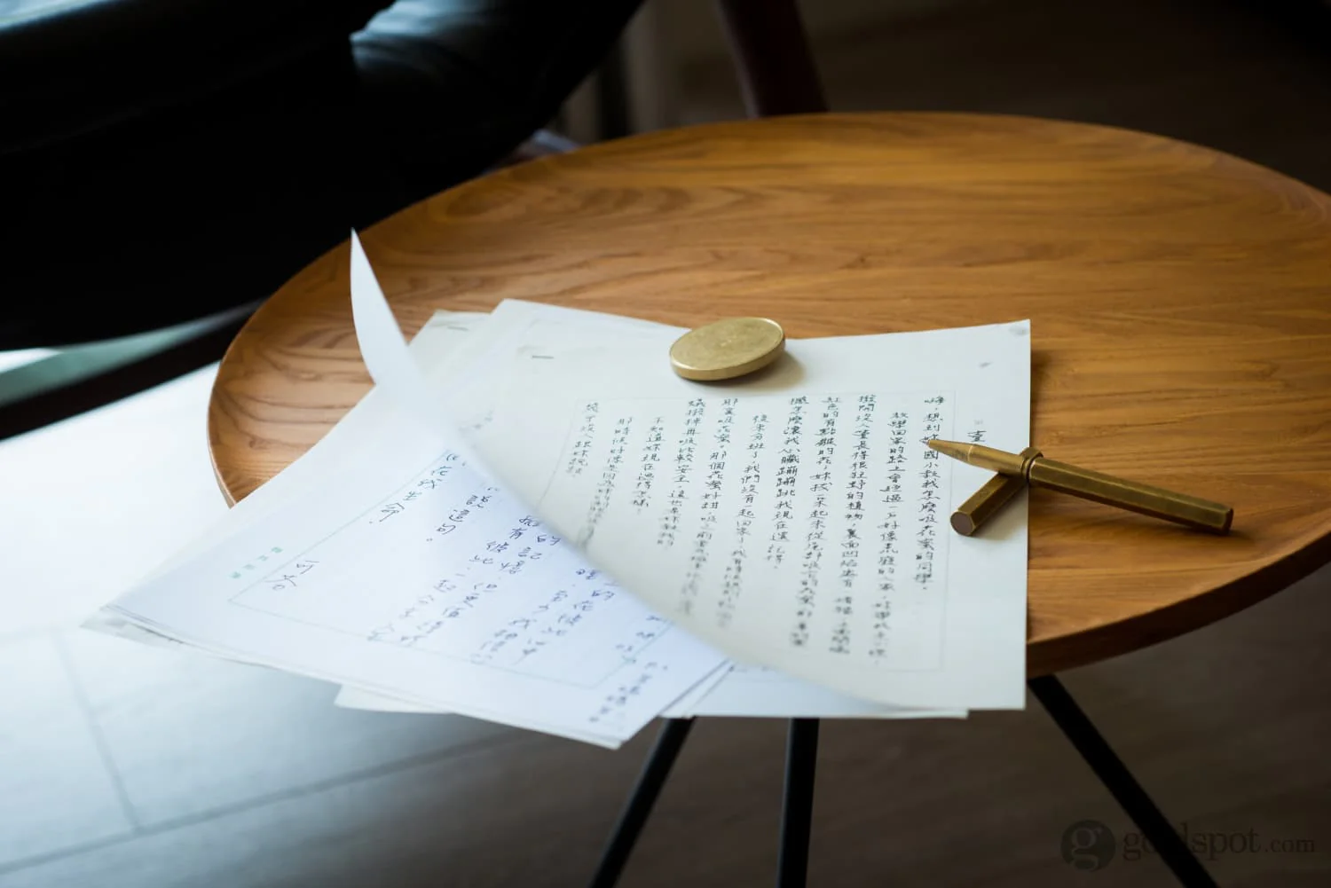 ystudio Classic Rollerball Pen in Brass - Image 6